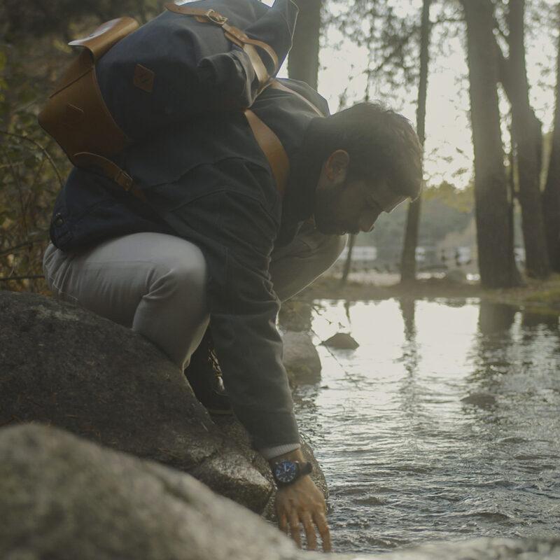 waxed canvas backpack iwc