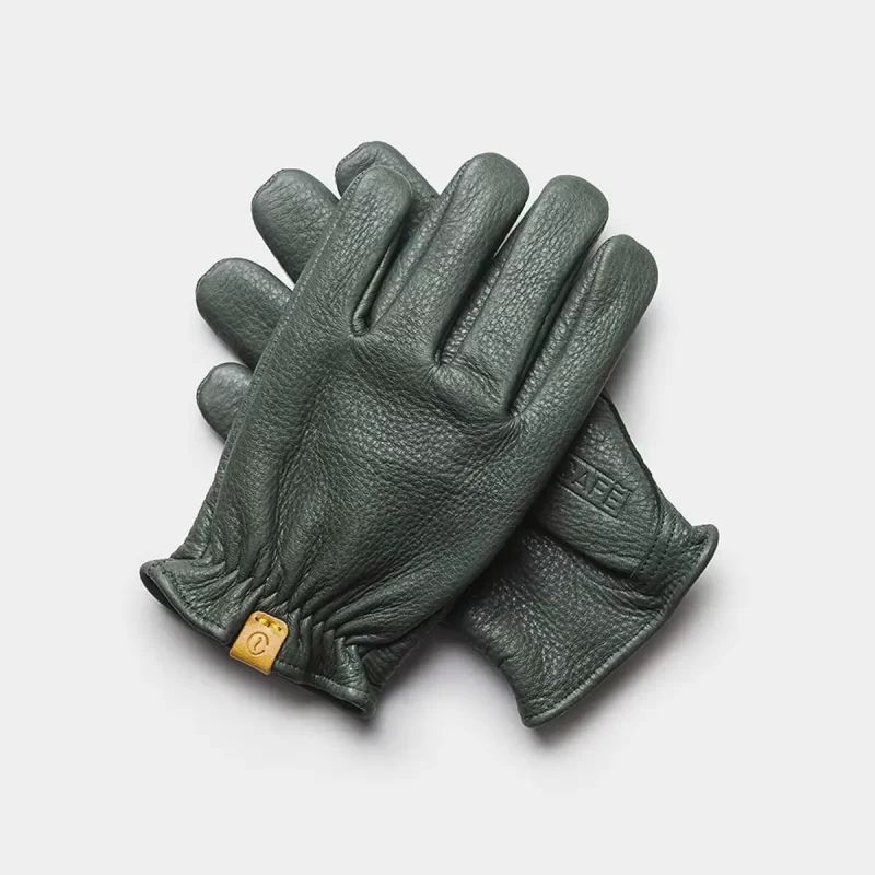 deerskin gloves green