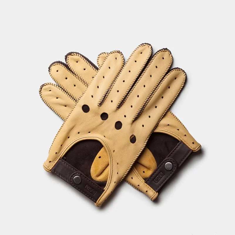 driving gloves yellow black back