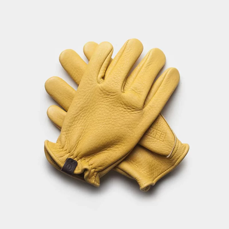 elkskin gloves yellow