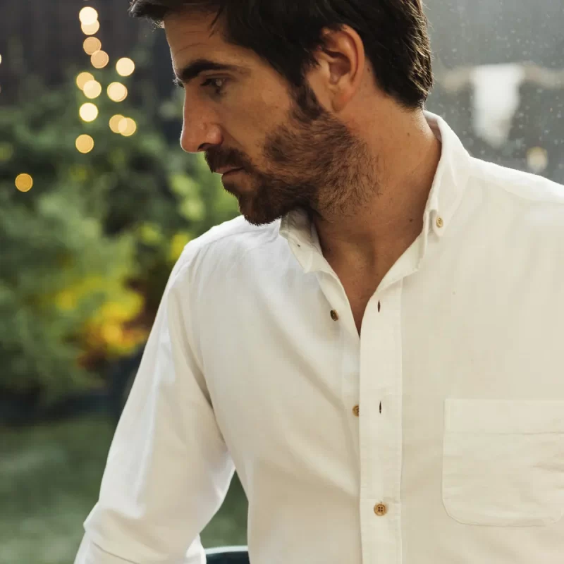 organic shirt oxford white