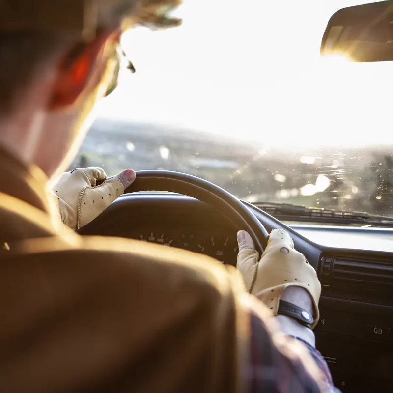 fingerless driving gloves yellow