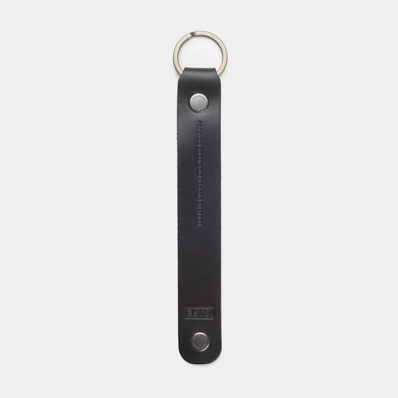 keychain leather black