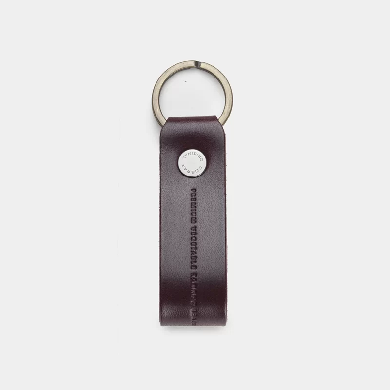 leather keychain burgundy