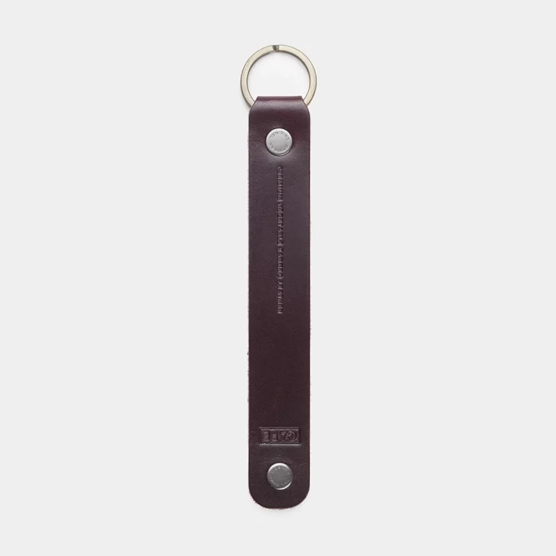 leather keychain burgundy