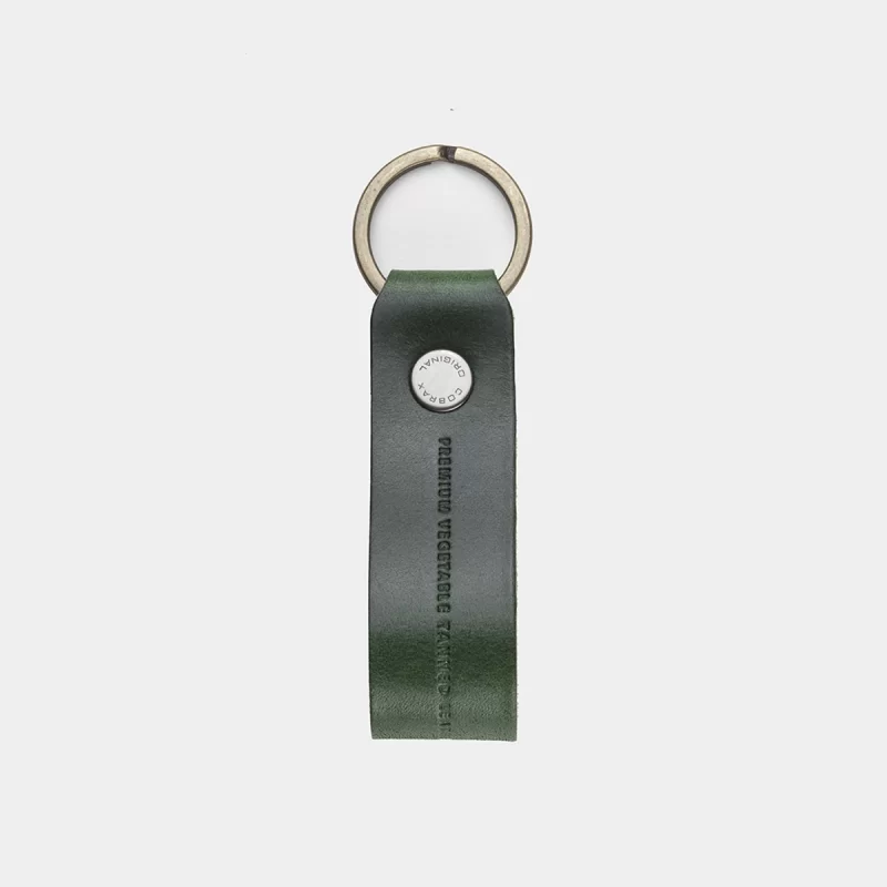 keychain leather green