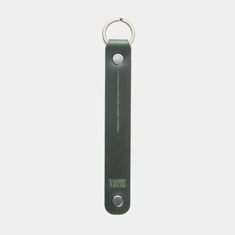 keychain leather green