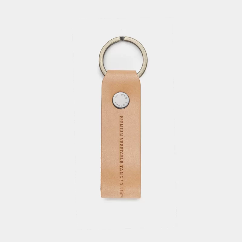 leather keychain natural