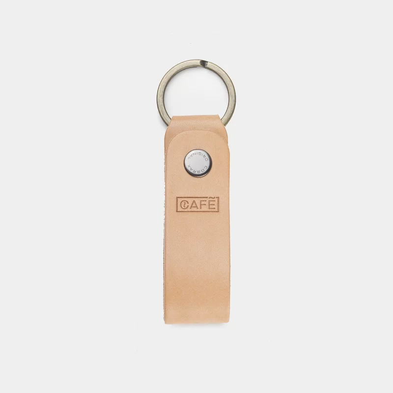 leather keychain natural