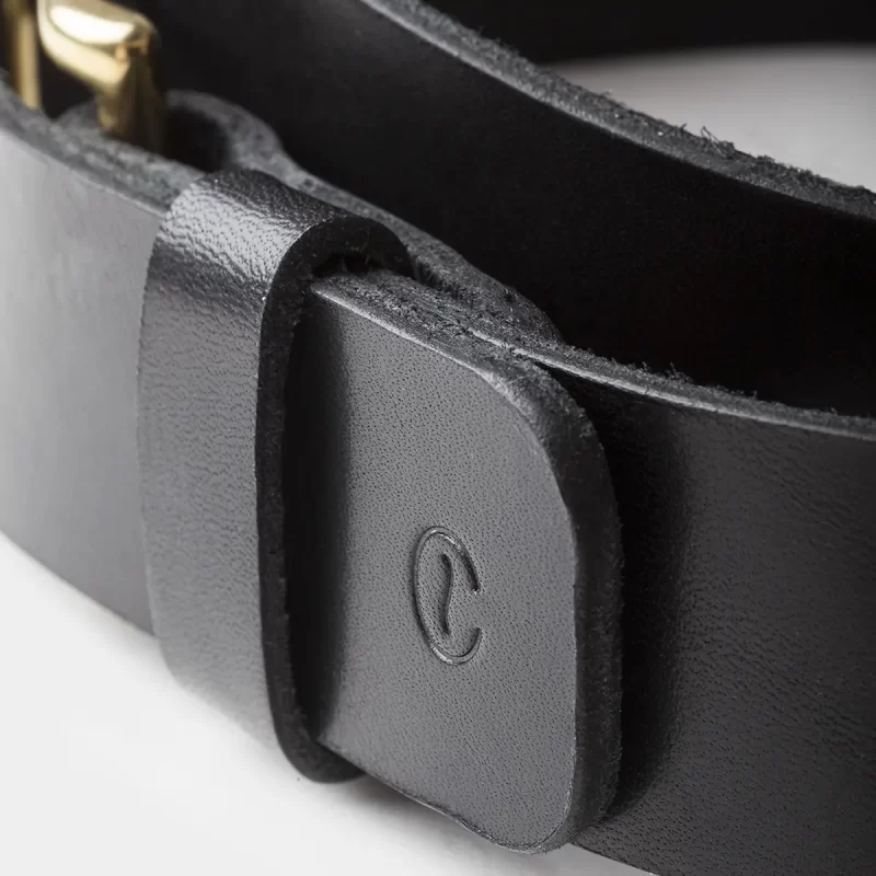 leather belt black