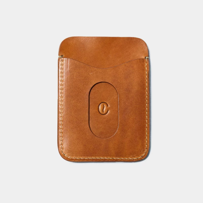 leather card holder roasted back card