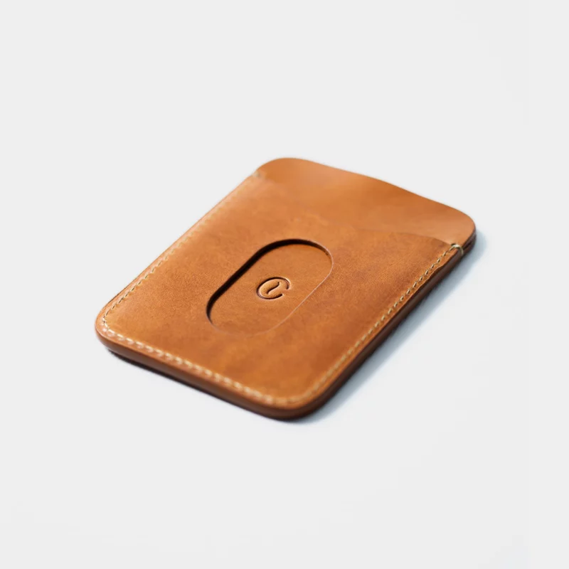 leather card holder roasted back