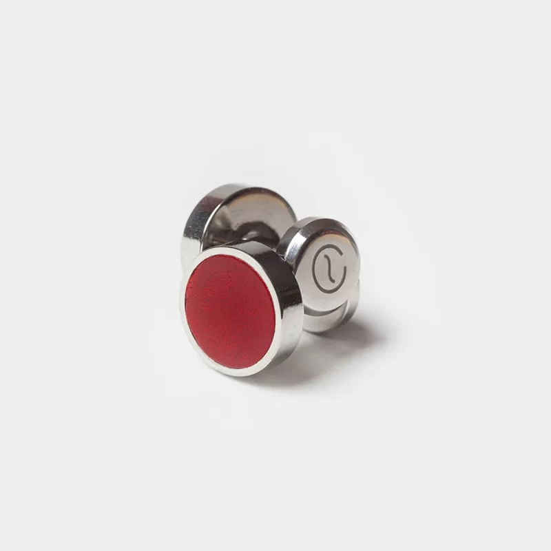 leather cufflinks berry