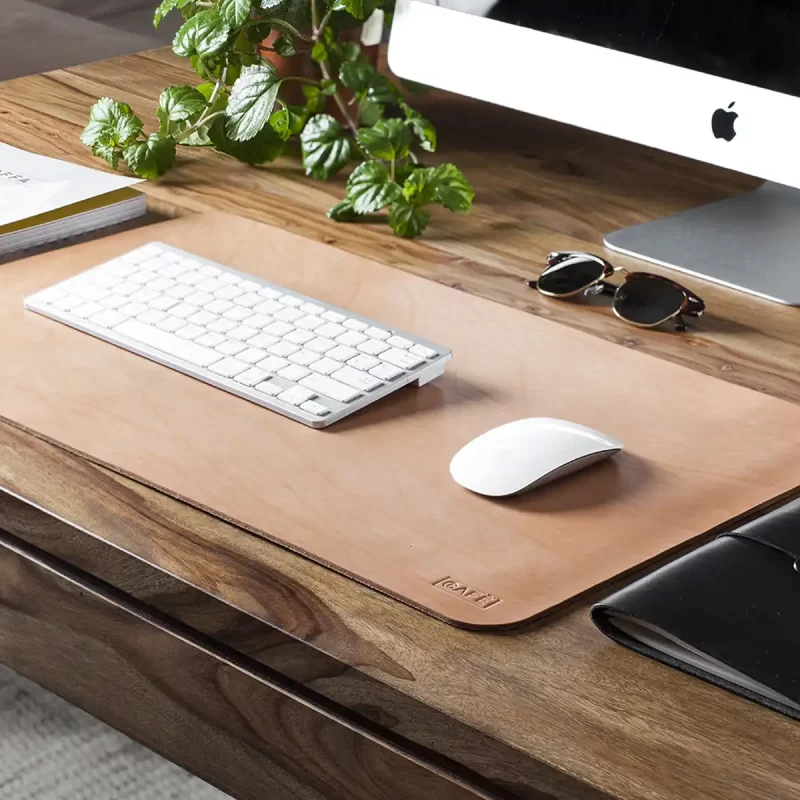 leather desk pad natural