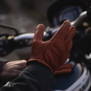 elkskin gloves brown
