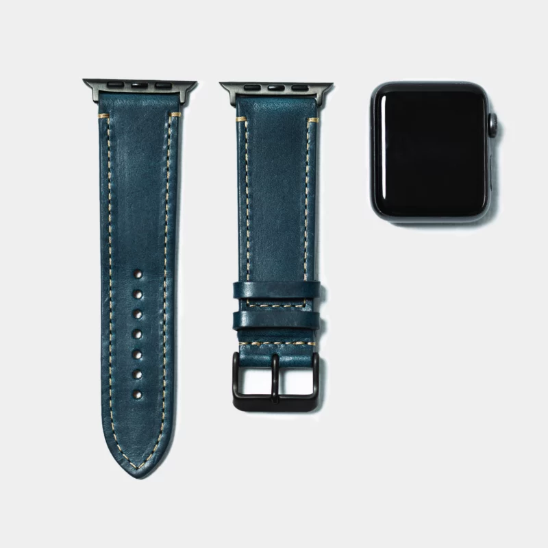 leather iwatch strap in ocean