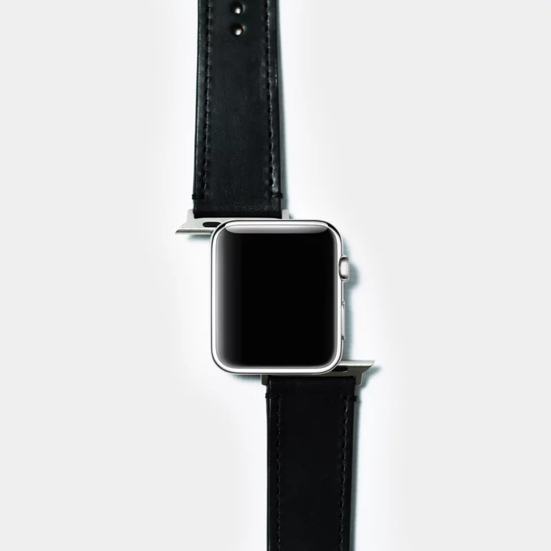 leather iwatch strap in black