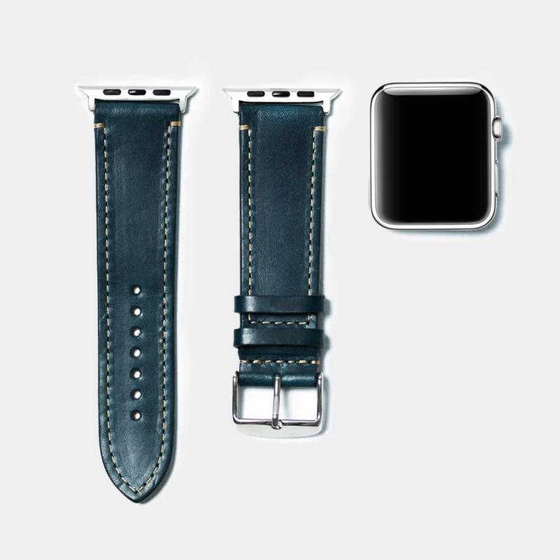 leather iwatch strap in ocean