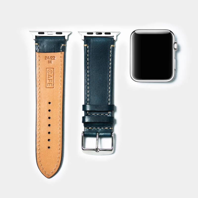 leather iwatch strap in ocean