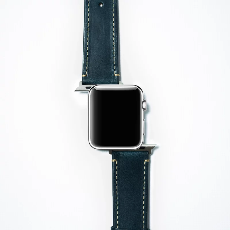 leather iwatch strap in ocean