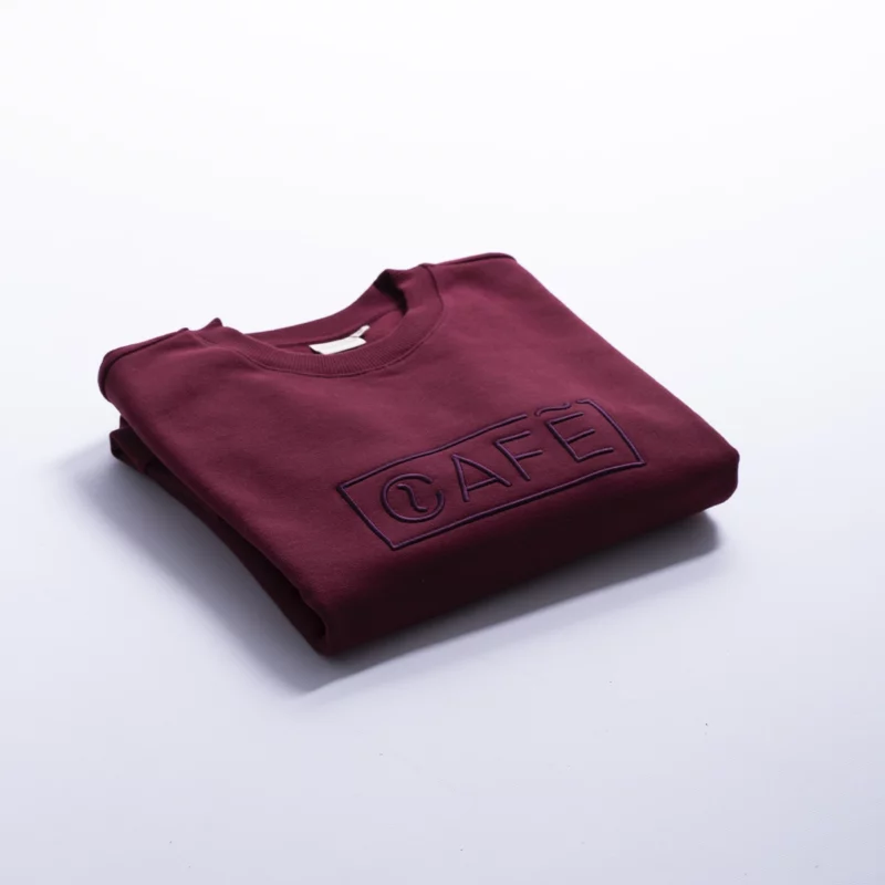 organic logo sweater burgundy 2