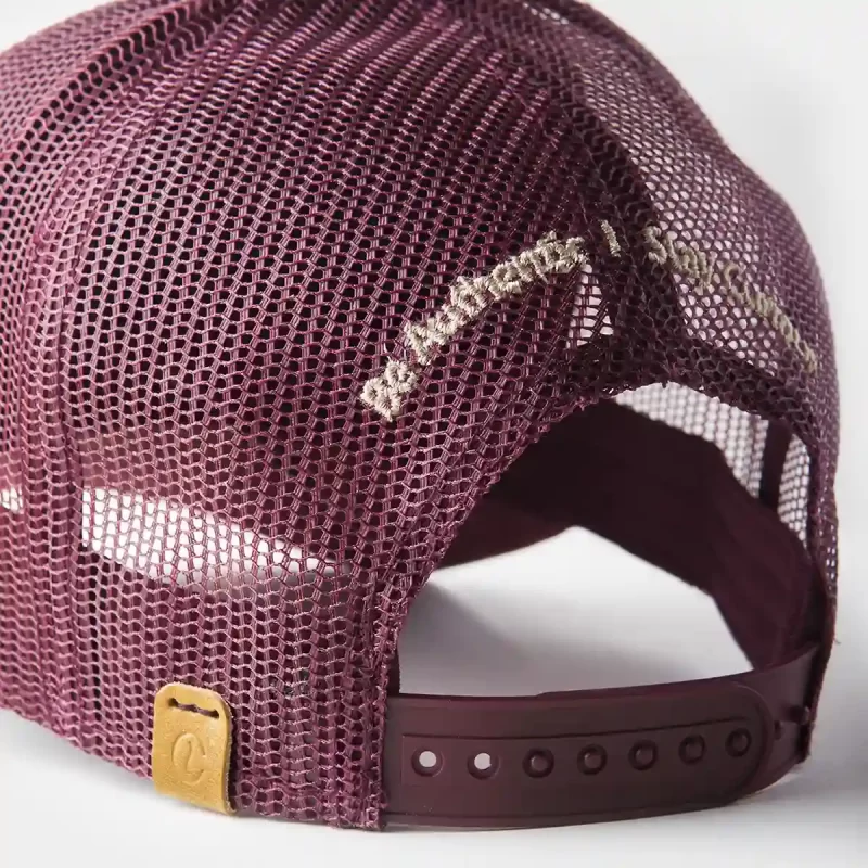 suede mesh cap burgundy