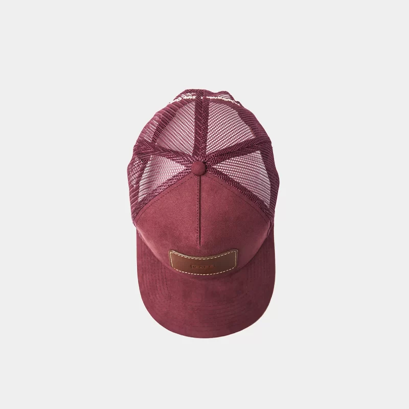 suede mesh cap burgundy roasted