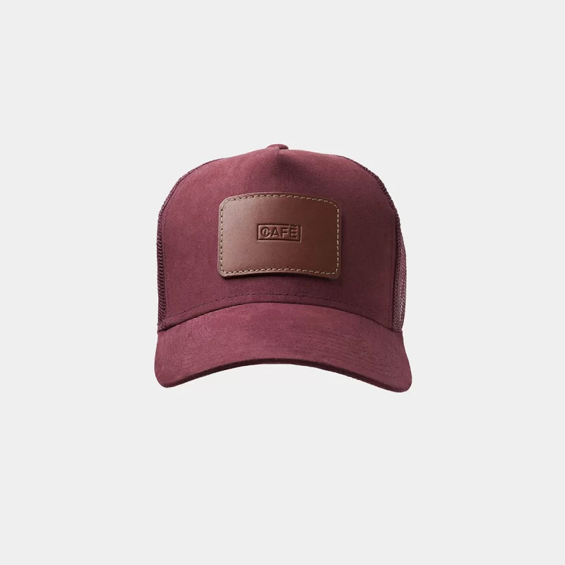 suede mesh cap burgundy roasted