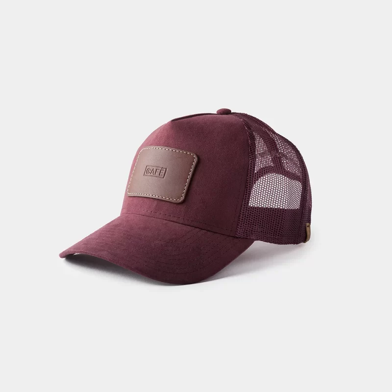 suede mesh cap burgundy roasted