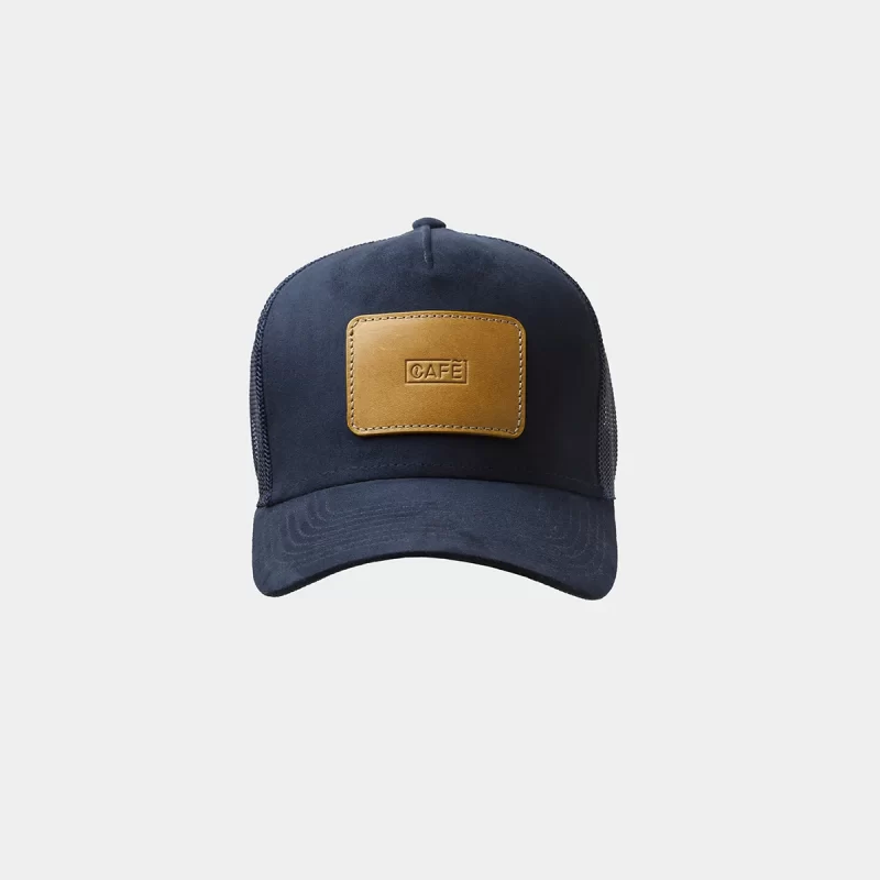 suede mesh cap navy spicy mustard