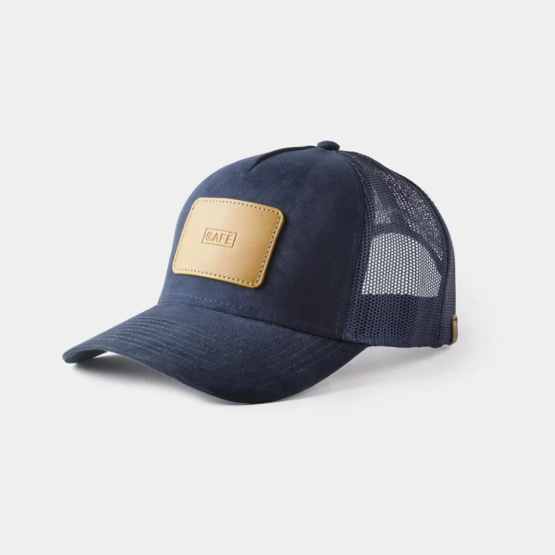 suede mesh cap navy spicy mustard