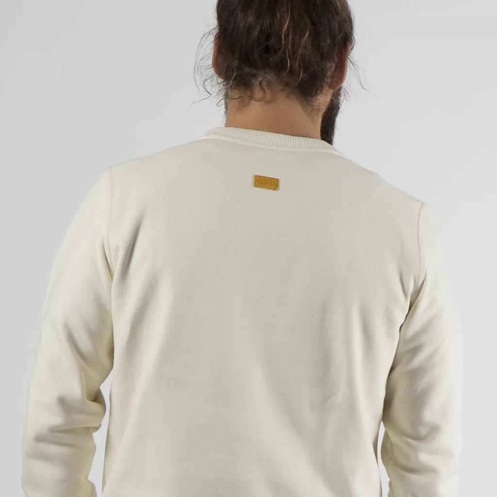 Sudadera Algodón Orgánico blanco roto