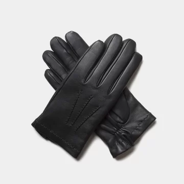 winter gloves black front